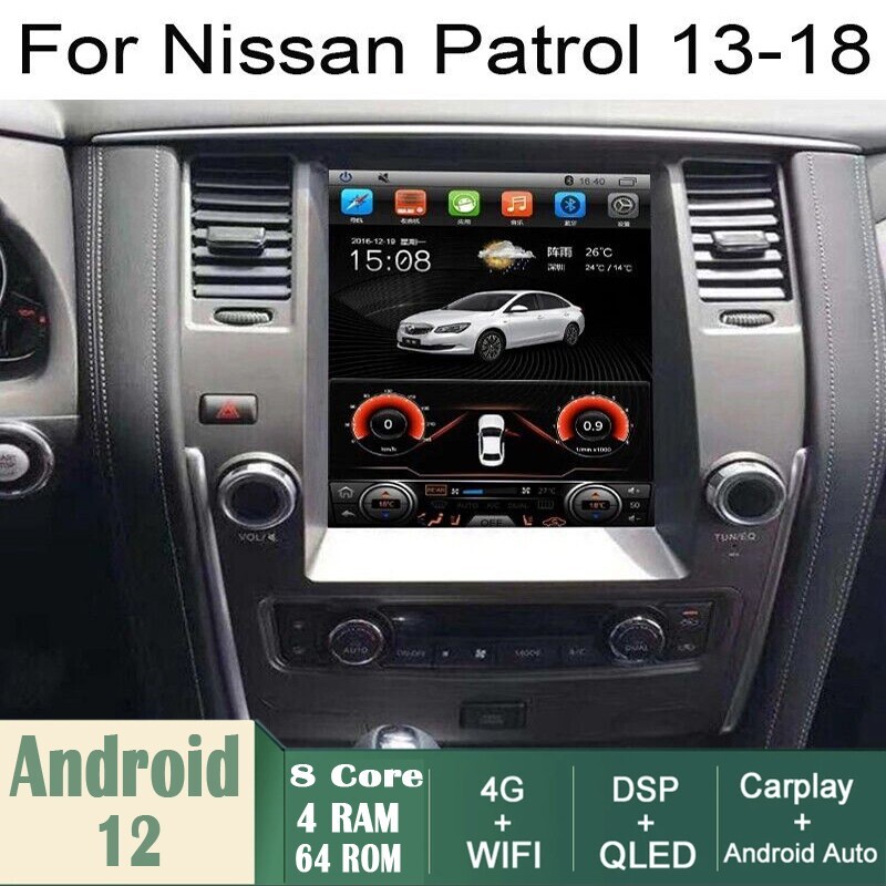 Car Android Gps Navigation Wifi 12.1″ For Nissan Patrol Armada Radio Carpaly
