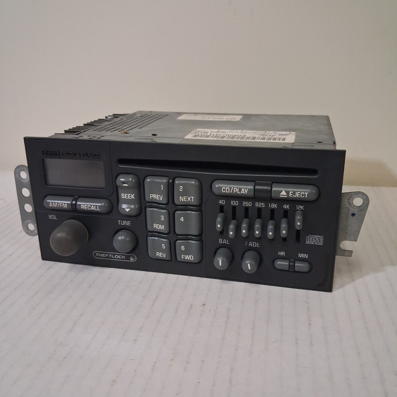 1994-2003 Pontiac Firebird Trans Am Firehawk 09380152 DELCO CD RADIO Dated 1999