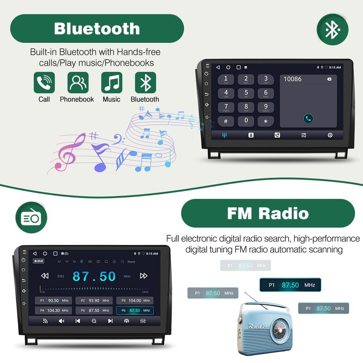 Android 13 Car Radio Stereo for Toyota Tundra 2007-2013 Toyota Sequoia 2008-2…