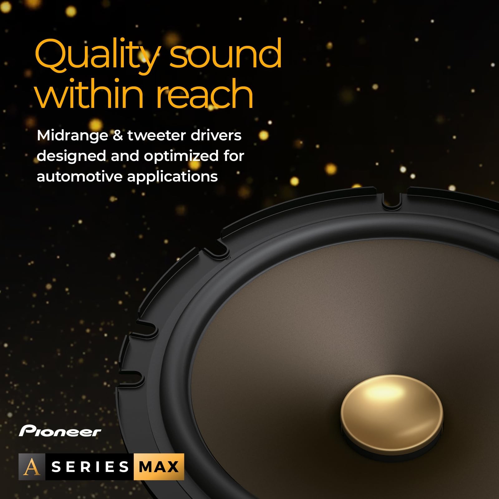 A-Series MAX TS-A653FH, 2-Way Coaxial Car Audio Speakers, Full Range, Clear Soun
