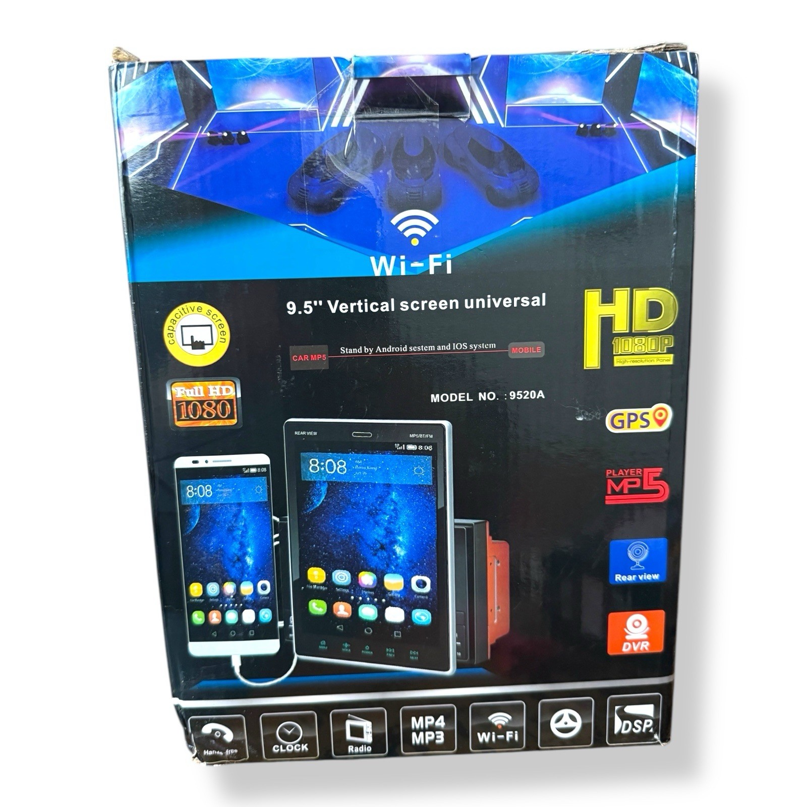 Car Multimedia Player 9.5 Vertical Screen Universal Model 9520A