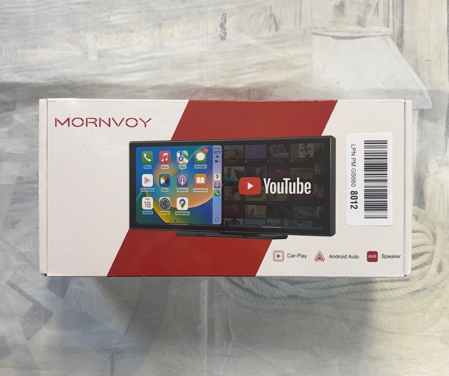 10.25″ CarPlay Screen with Dashcam & Apps, 6GB RAM, Dual Cameras, GPS Antenna