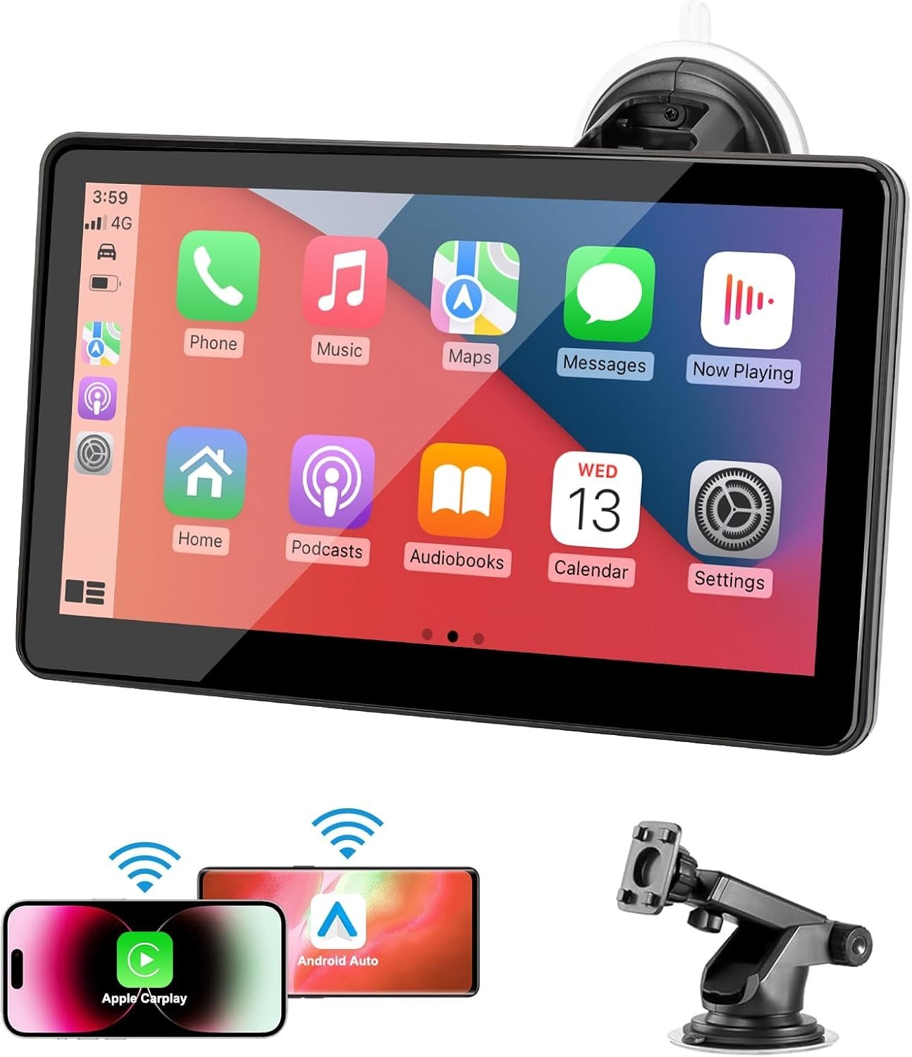 Wireless CarPlay & Android Auto 7-Inch Screen with Bluetooth & Easy Installation