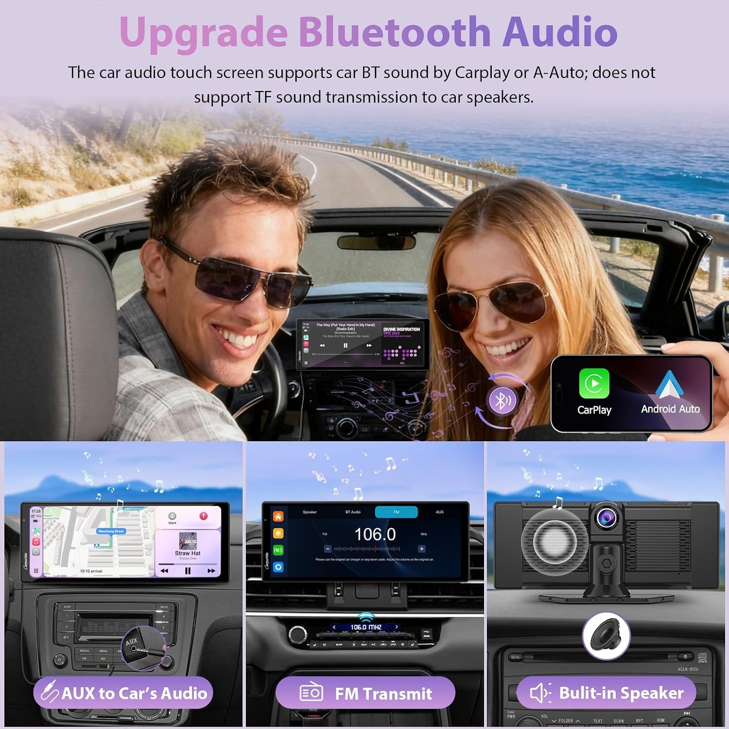 CarpurideW903S3 9.33in Wireless Carplay Android Auto Screen 4K