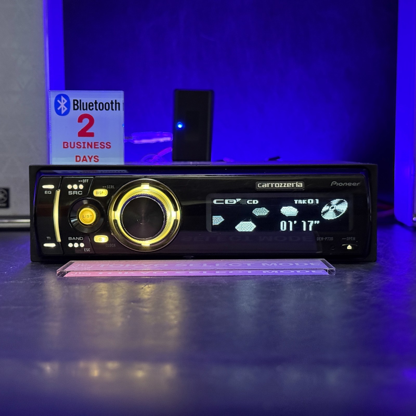 Pioneer Carrozzeria DEH-P730 Car Audio Added Bluetooth 1DIN Dolphin Display JDM