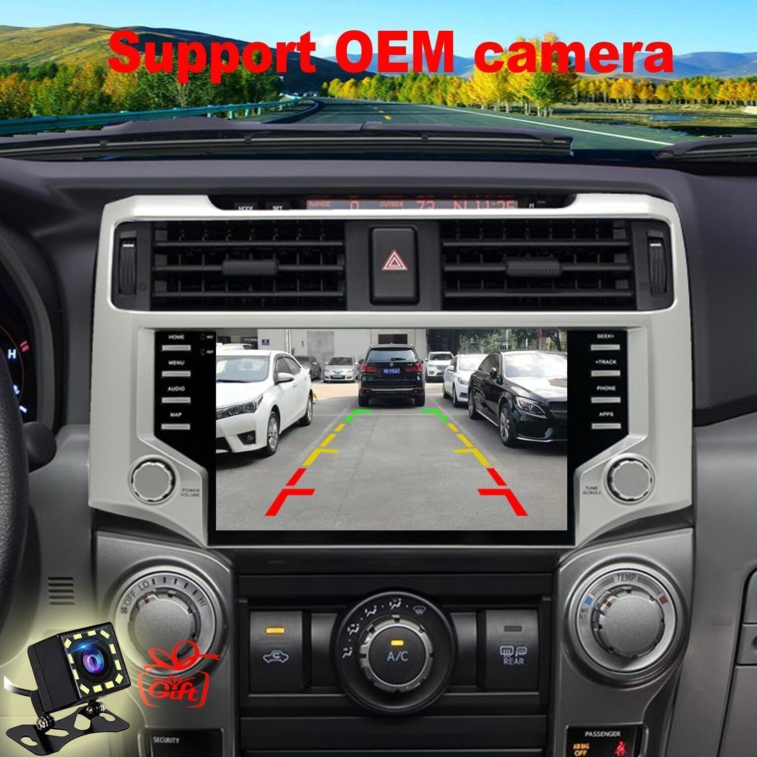 9” Car Stereo Radio Auto Android Carplay 2+32GB For Toyota 4Runner 2010-2021