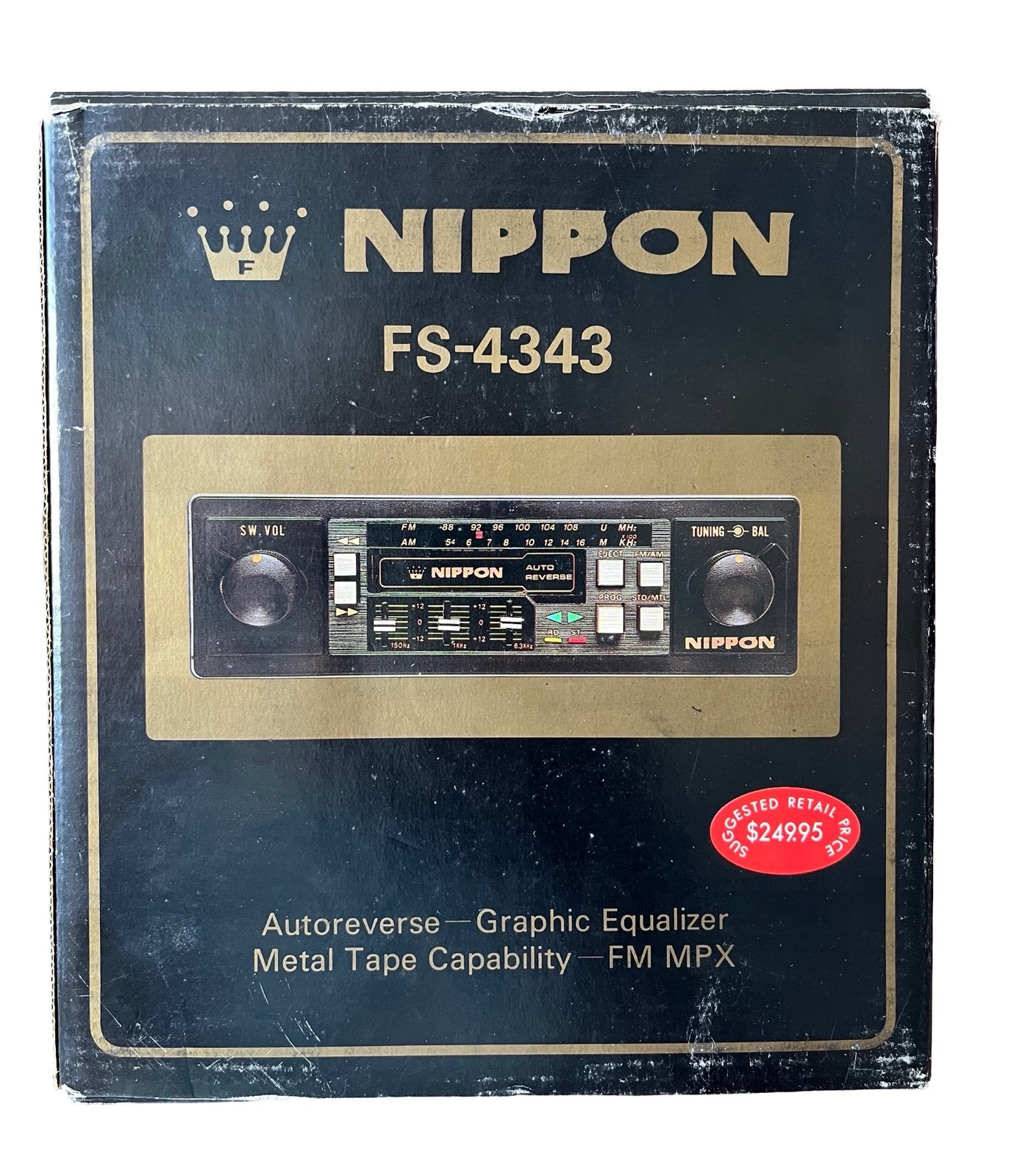 NOS VINTAGE Nippon FS-4343 Cassette Deck Car Stereo Receiver Equalizer JAPAN