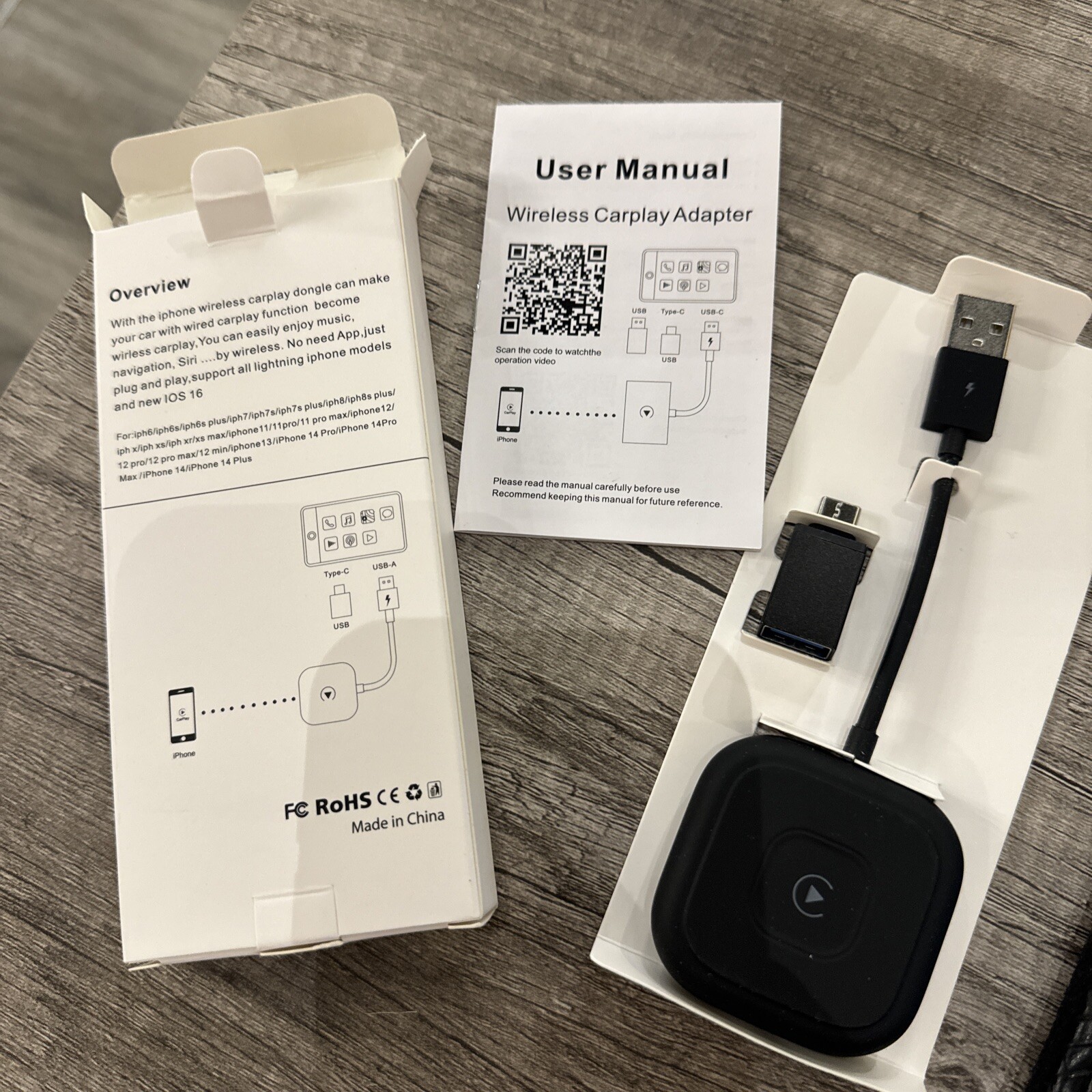 CarPlay Wireless Adapter,Wireless Carplay Adapter for Wired to…