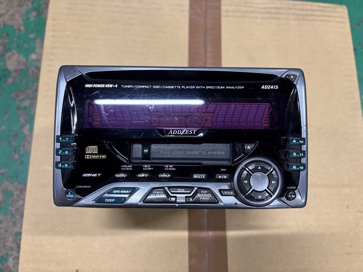 Clarion ADDZEST ADZ415 2DIN CD Cassette Car Audio Player as is