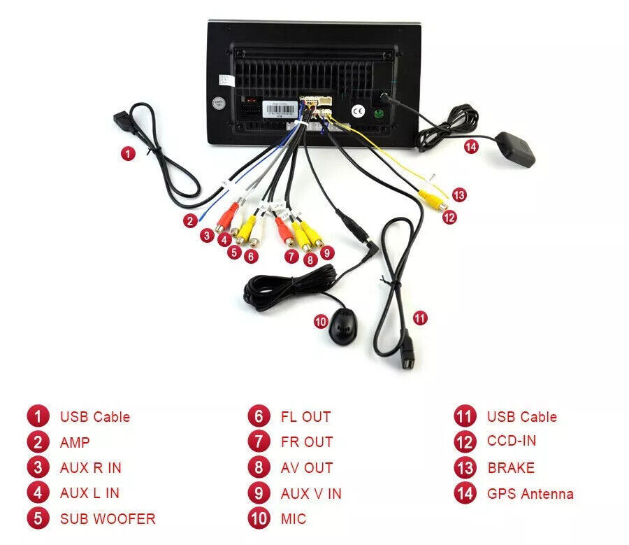 64GB Android 14 Carplay Car Radio GPS Stereo For Mitsubishi Outlander 2006-2012