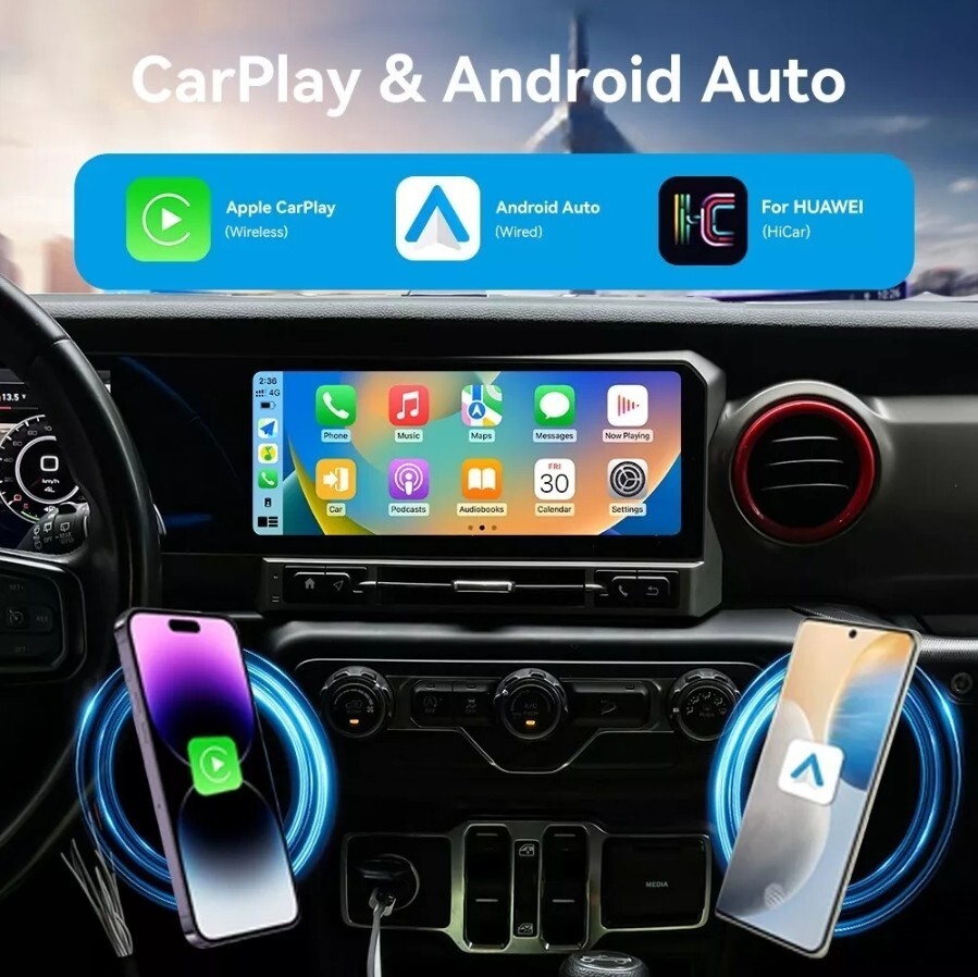 Dual Screen Car Radio for Jeep Wrangler JL Gladiator 2018-2022 Stereo Upgrade