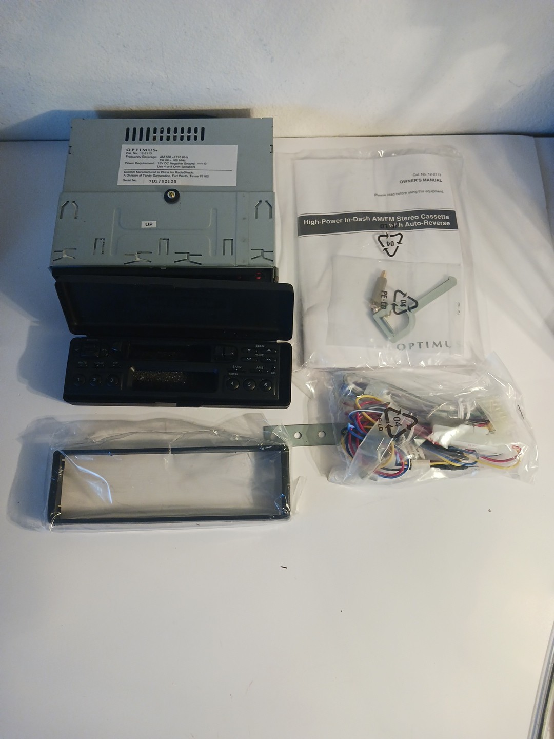 Optimus High Power In-Dash Am/Fm Stereo Cassette W/Detachable Face No. 12-2113