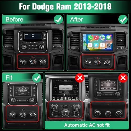 Car Radio Stereo for Dodge RAM 1500 2500 3500 2013 2014 2015 2016 2GB+64GB