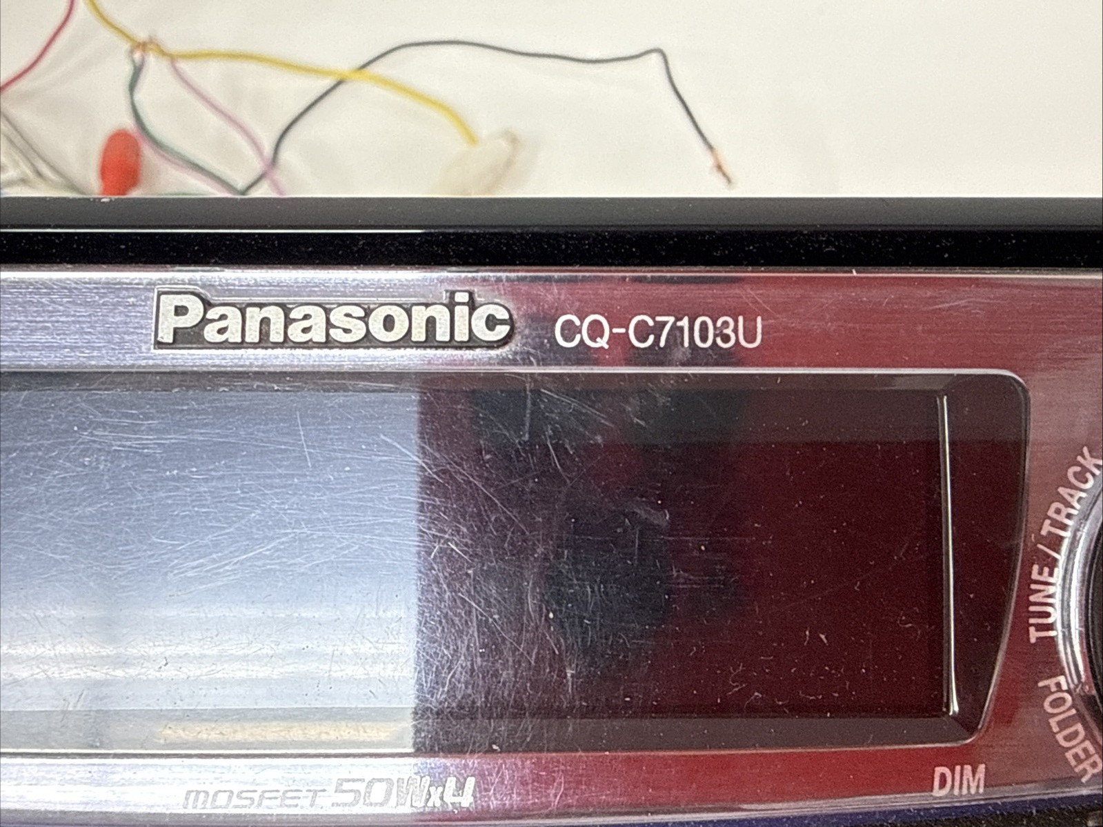 Panisonic CQ C7103U car stereo deck Race Cars On 3D Matrix Display 50×4 TESTED