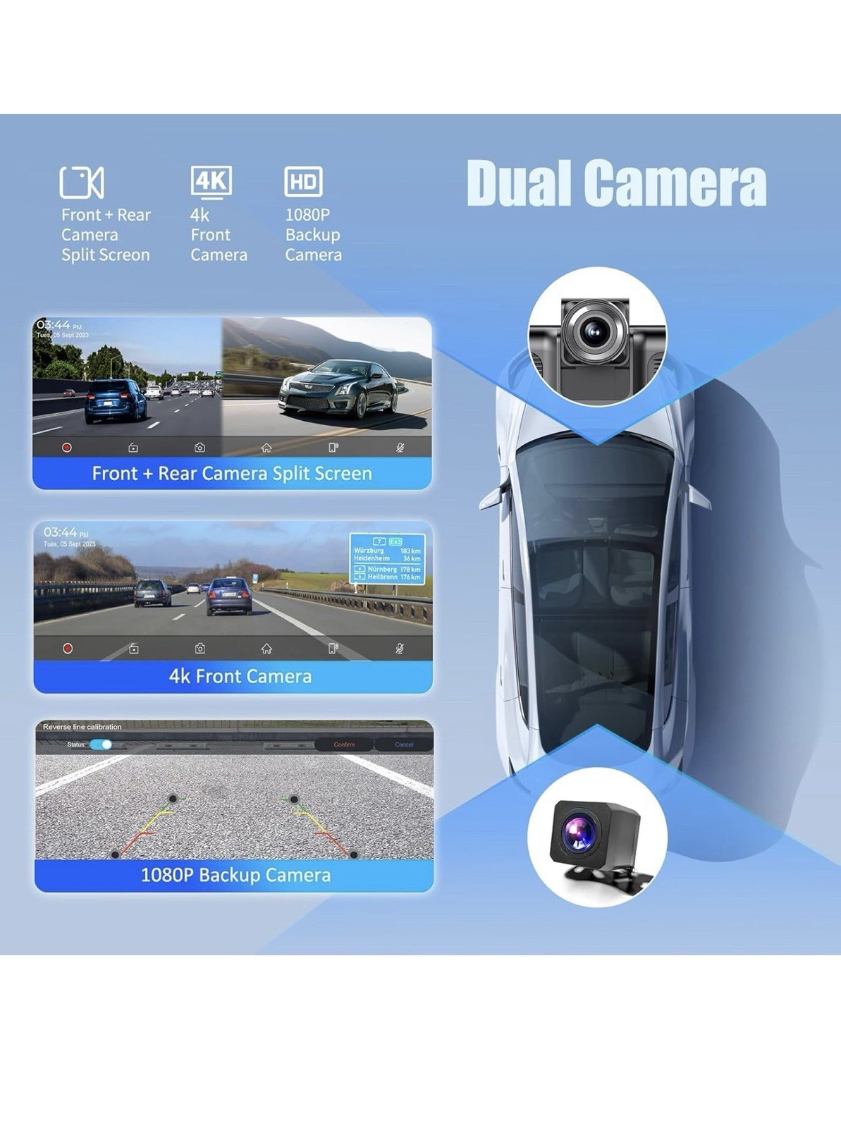 Wireless Carplay Screen for Car, 10.26″ Portable Car Touch Screen for Apple C…