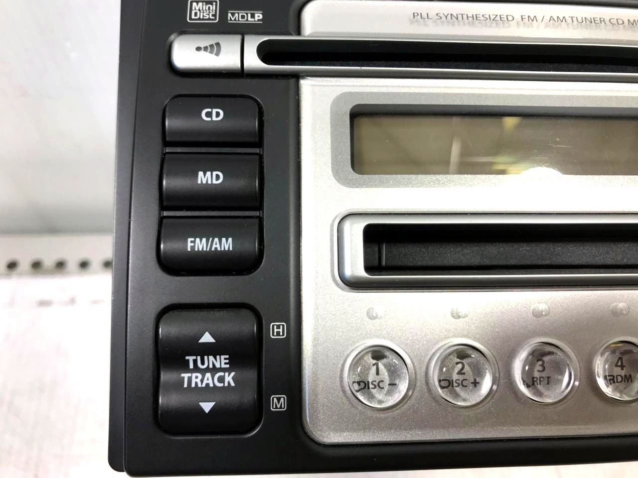 Clarion PS-4079R Double DIN Car Stereo Receiver Tested Working CD MD