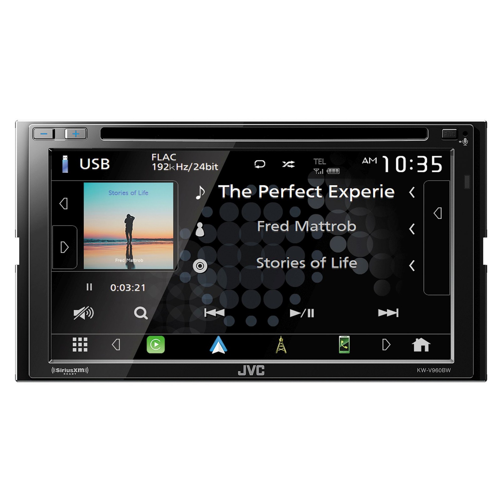 JVC KW-V960BW Wireless CarPlay, Wireless Android Auto, CD/DVD AV Receiver