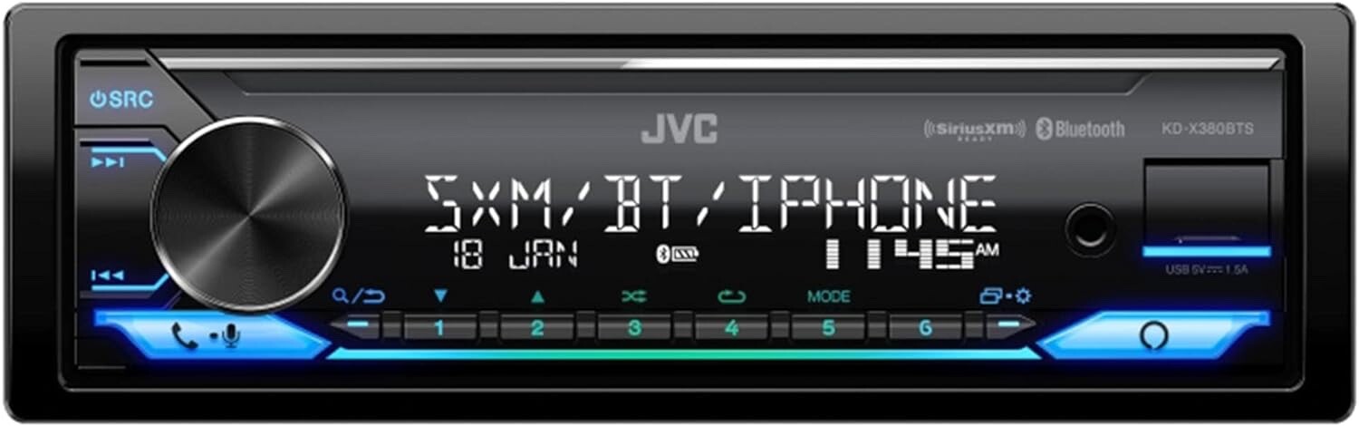 JVC Digital Media Receiver Bluetooth® Alexa / USB + 4x JVC 6.5 Inch Car speaker