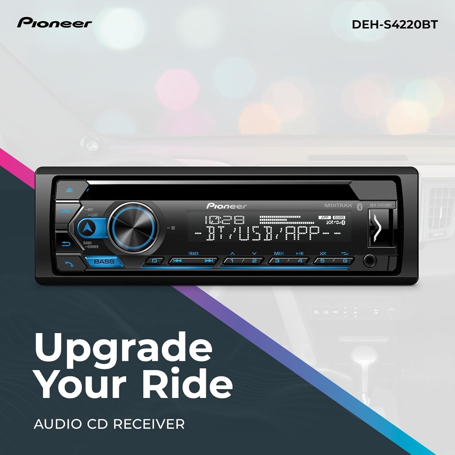 Pioneer DEH-S4220BT Shortwave Bluetooth FM AM SW RDS USB IPod Car Stereo Radio