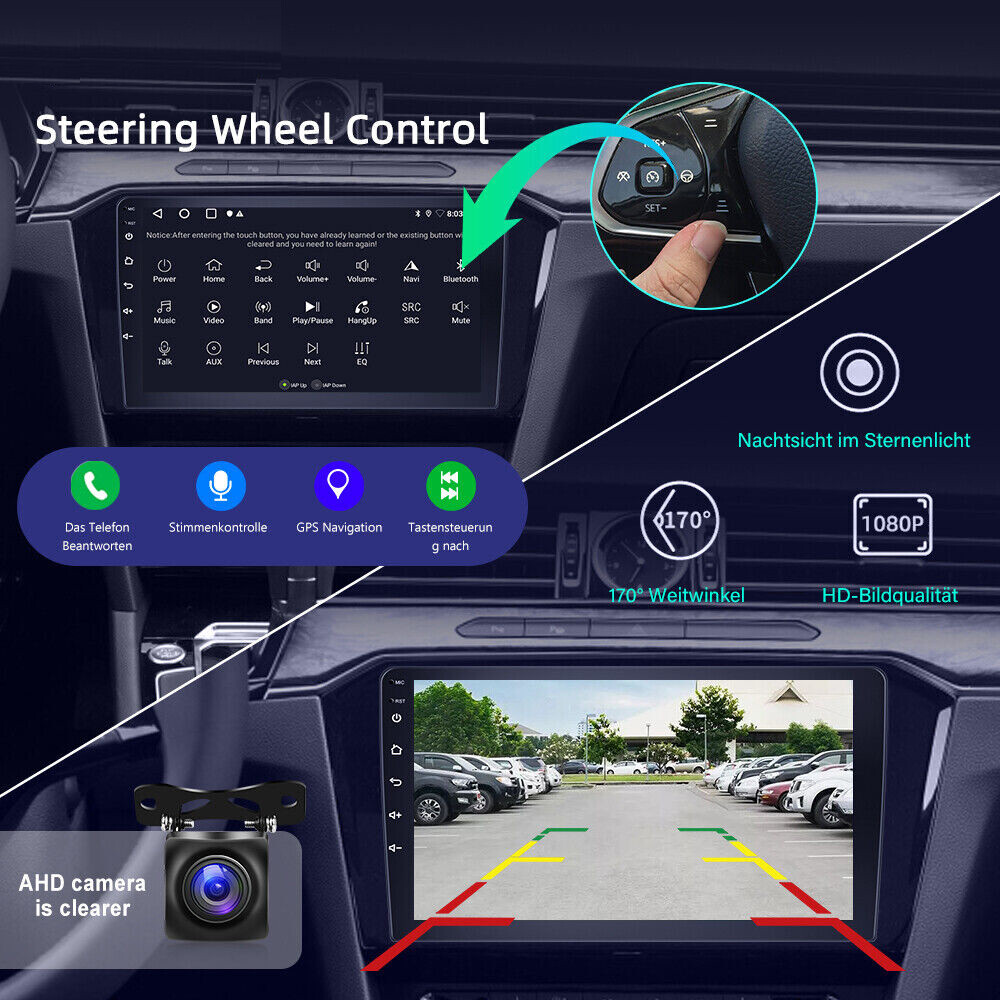 Stereo Radio Mirroring with Camera For 2014-2018 Chevrolet Silverado GMC Sierra