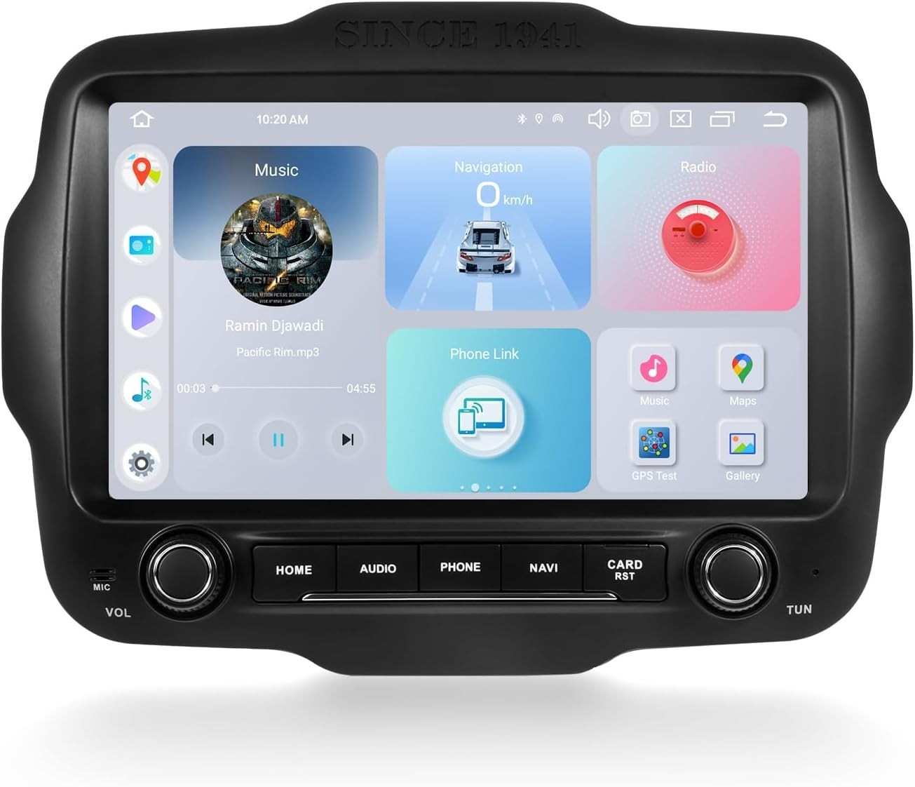 Roadanvi 9 inch Car Radio for Jeep Renegade 2015-2022 Apple CarPlay QLED Screen