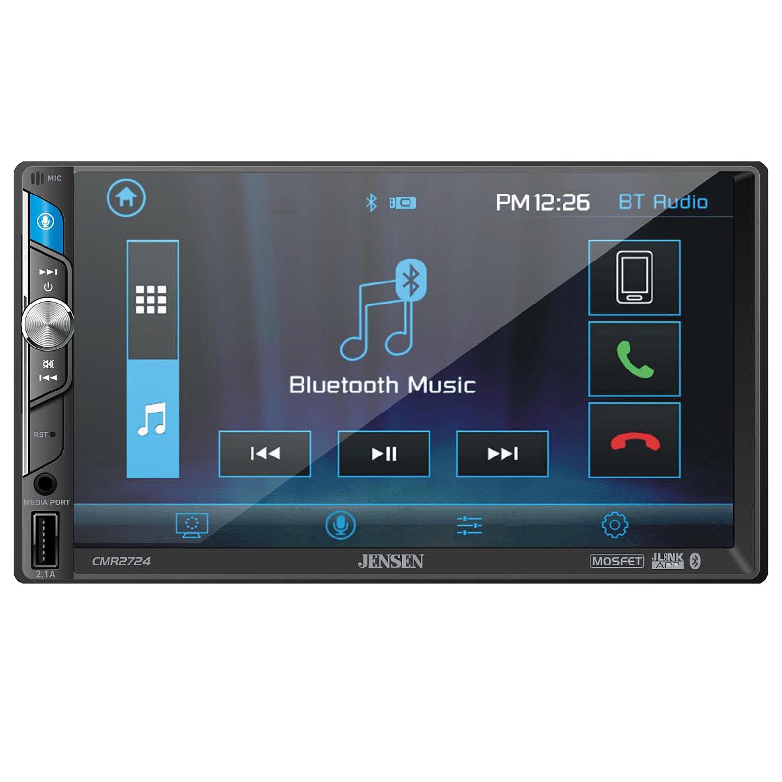 Jensen CMR2724 7” Bluetooth Touchscreen Multimedia Receiver – Used, Acceptable