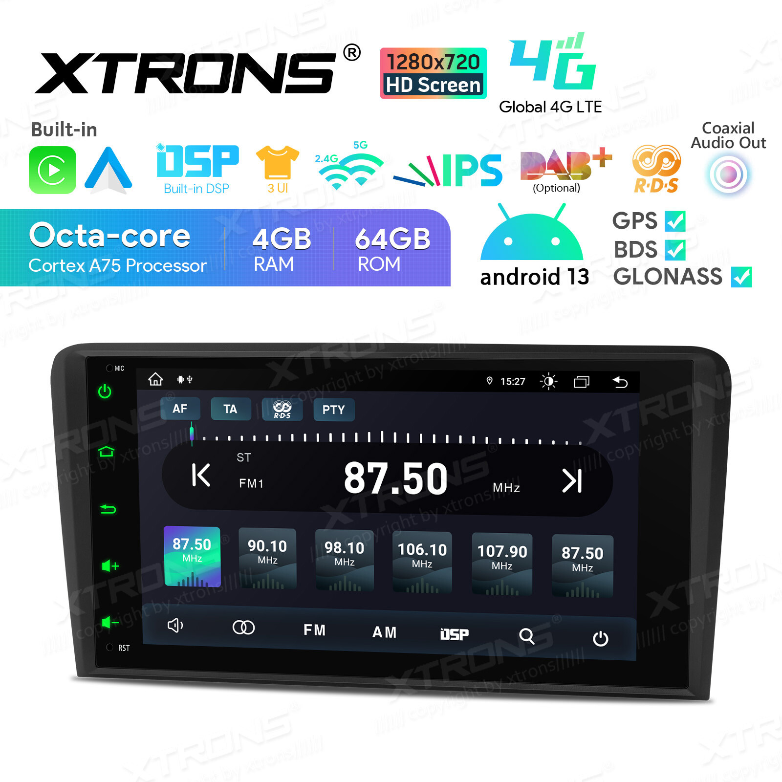 64G Android 13 8-Core Car Stereo GPS Radio Navi 8 inch For Audi A3 S3 RS3 8P 8PA