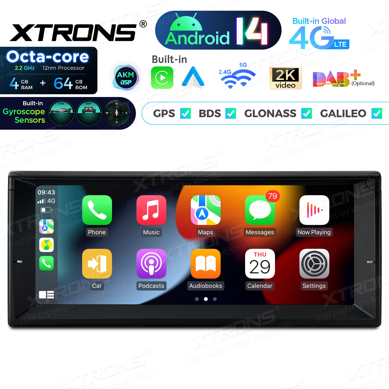 For BMW E39 E38 Android 14 GPS Navigation 10.25 Car Stereo 8-Core 4GB 64GB LTE