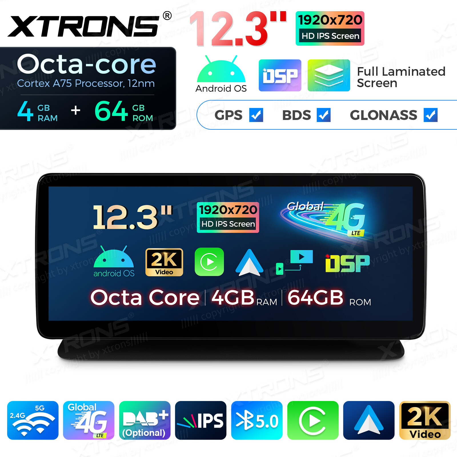 CarPlay 4G LTE Android 13 8-Core 64GB Car Stereo GPS Navi For Benz CLS-W218 C218