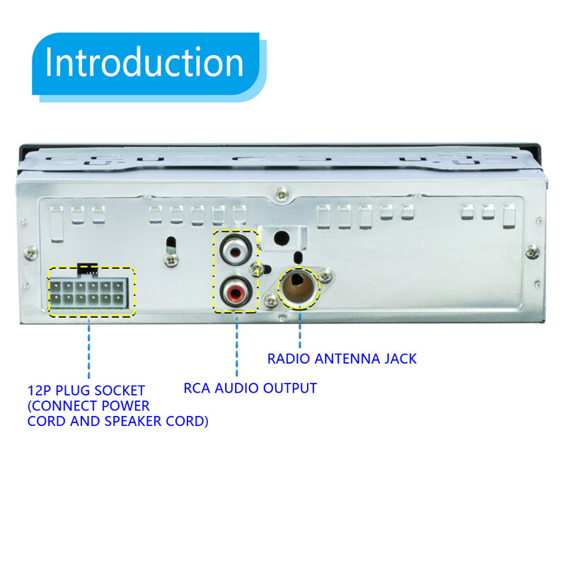Single 1 Din Audio Digital Car Radio FM Charging Bluetooth Player MP3 USB/AUX/TF