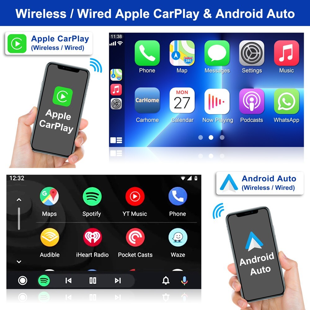Android 15 4G+64G For Toyota Corolla 2007-2015 Car Stereo Radio CarPlay GPS WIFI