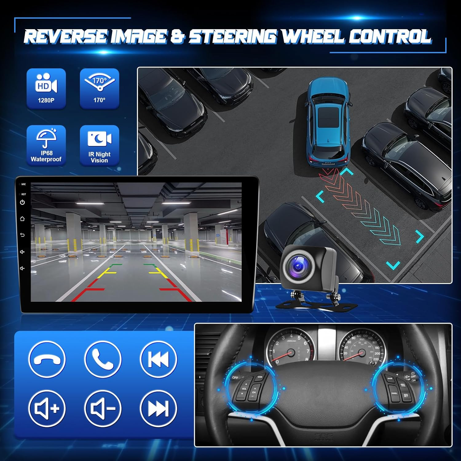 Car Radio for Ford Transit 2013-2019 Stereo with Wireless Carplay Android Auto,