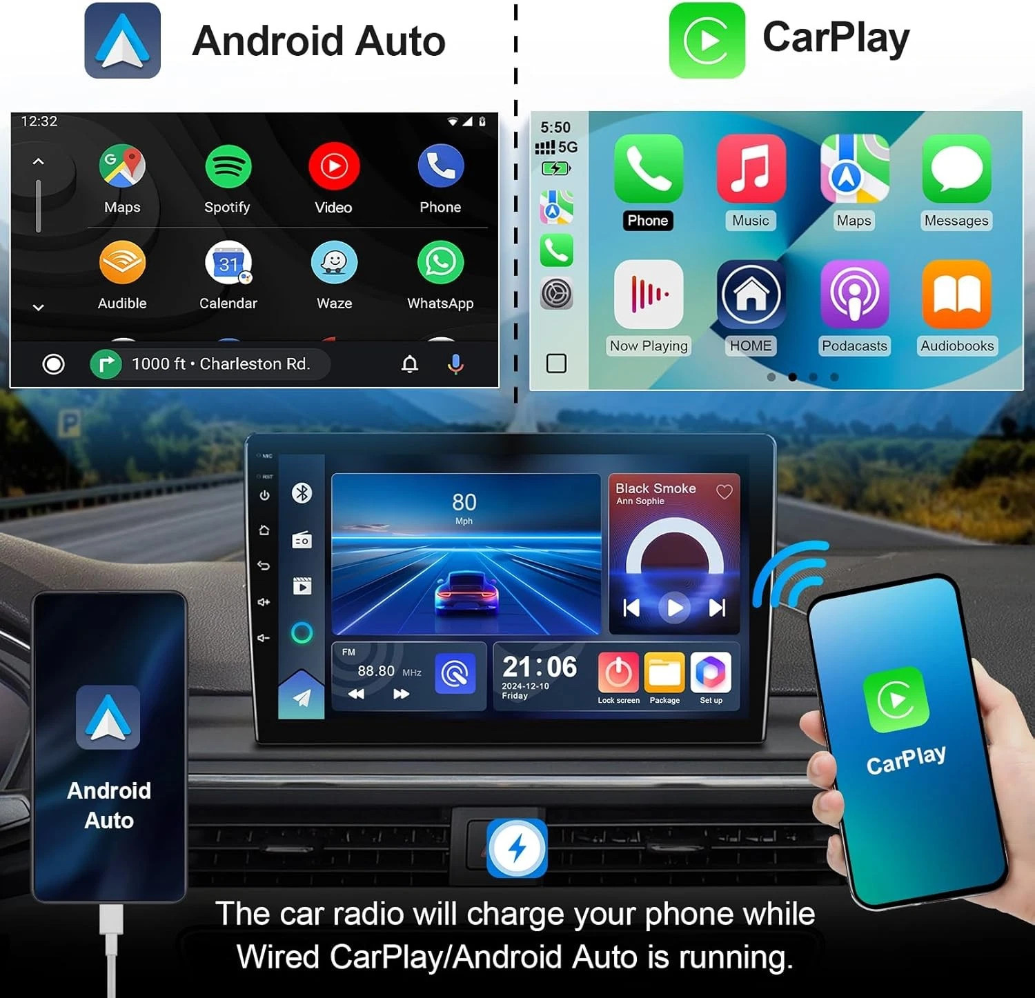 10.8″ For 2003 2004 Toyota MATRIX CarPlay Car Stereo Radio GPS Nav BT RDS