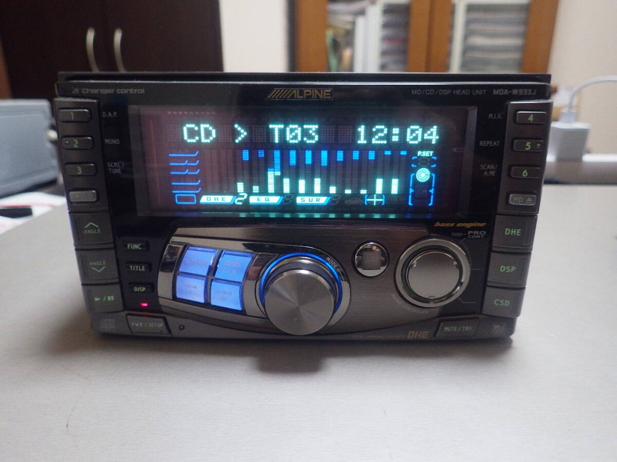 ALPINE MDA-W933J CD MD Player Aux Car Audio 2DIN Deck #0001