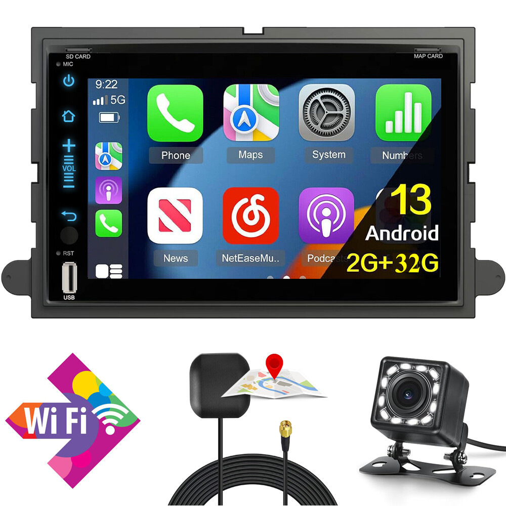 Android13 Wireless Apple Carplay Car Radio Stereo WIFI GPS For FORD F150 Mustang