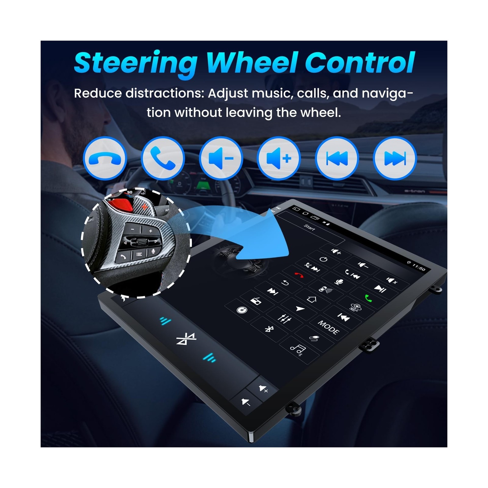 8Core Car Radio for Jeep Grand Cherokee 2014 2015 2016 2017: Tesla Style Touc…