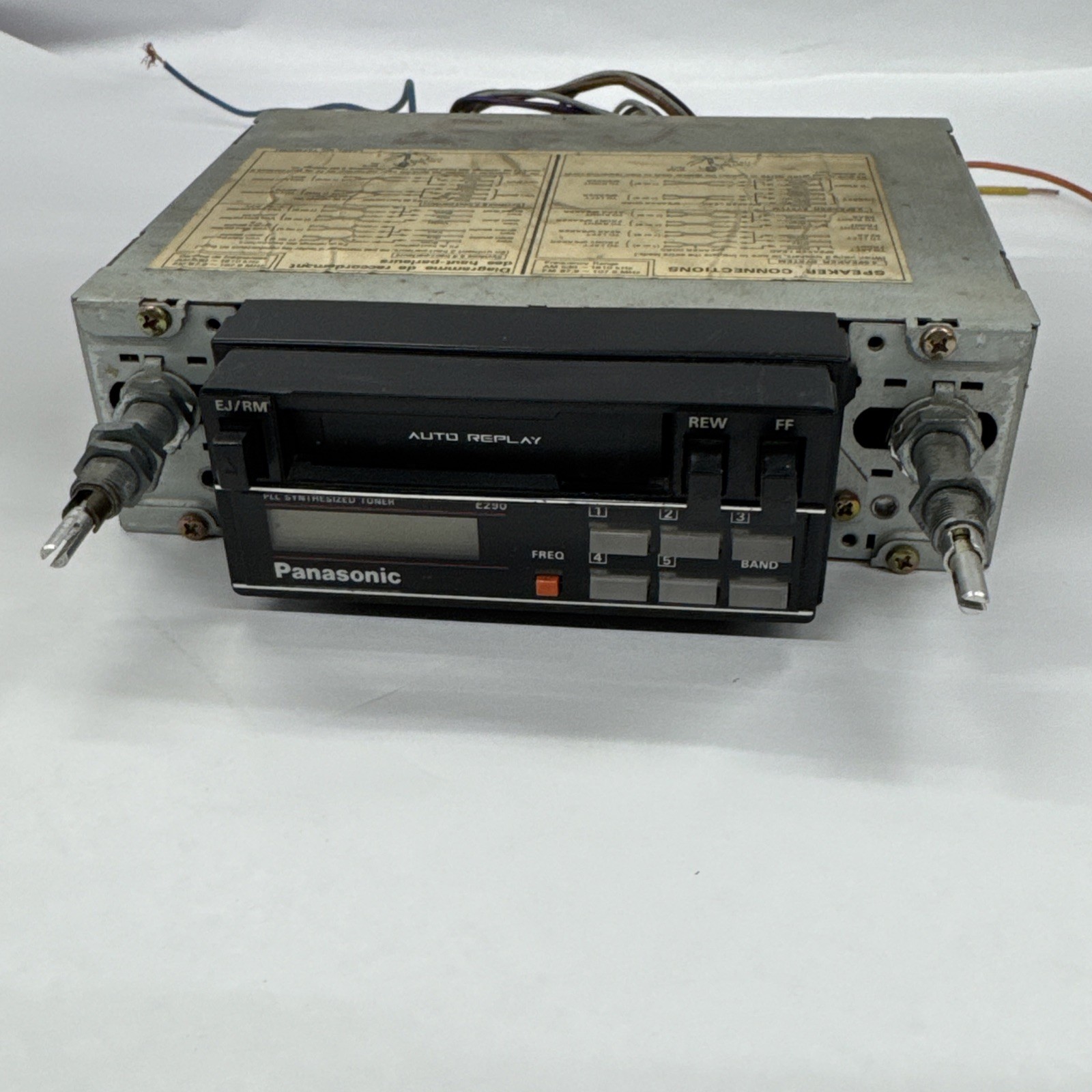Vintage Panasonic CQ-E290 Shaft Post Style AM-FM Cassette Stereo Radio