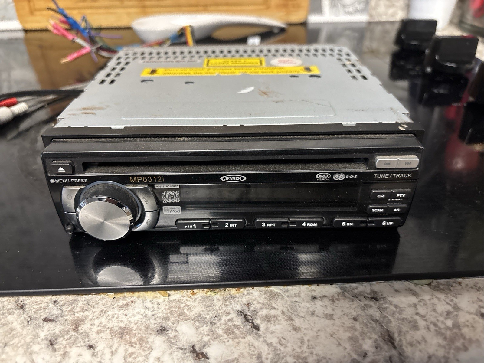 Jensen Mp6312i Single Din Car Stereo Radio CD Player Wma Mp3