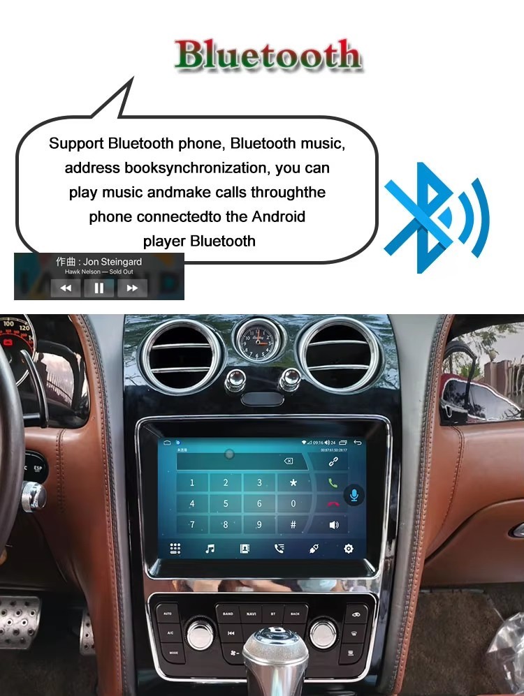 9″ Stereo CarPlay 4+64GB For 05-12 Bentley Flying Spur Continental GT Car Radio