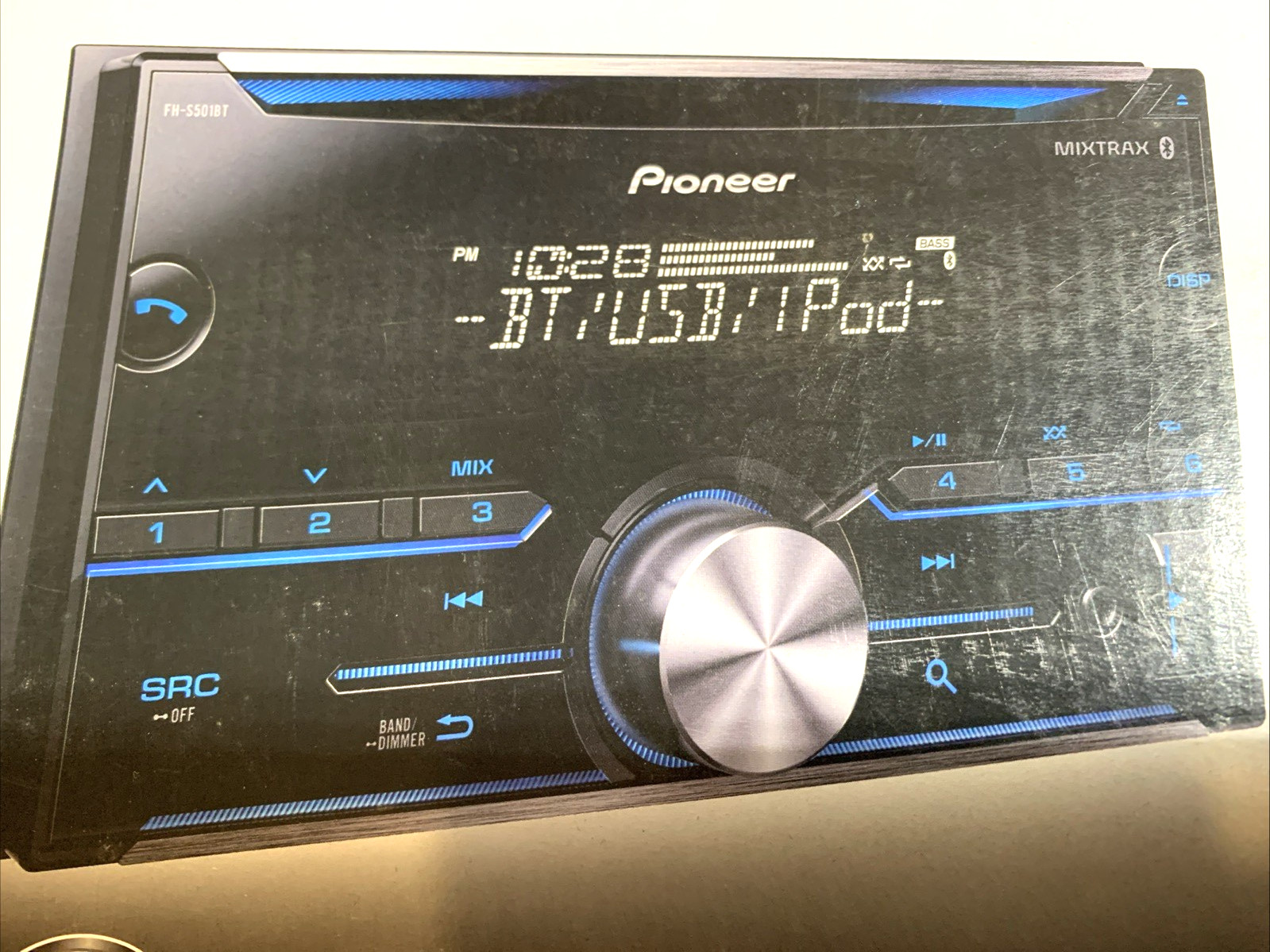 Used Pioneer AUTORADIO CD RDS RECEIVER FH-S501BT “NO REMOTE”$55 + Free Shipping