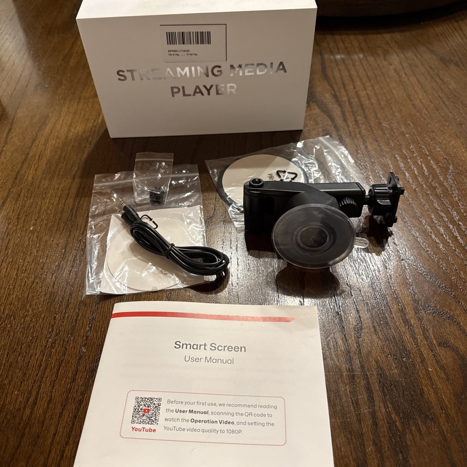 CarPlay Streaming Media Player PARTS ONLY Aux Cord – Bracket – Manual NO SCREEN