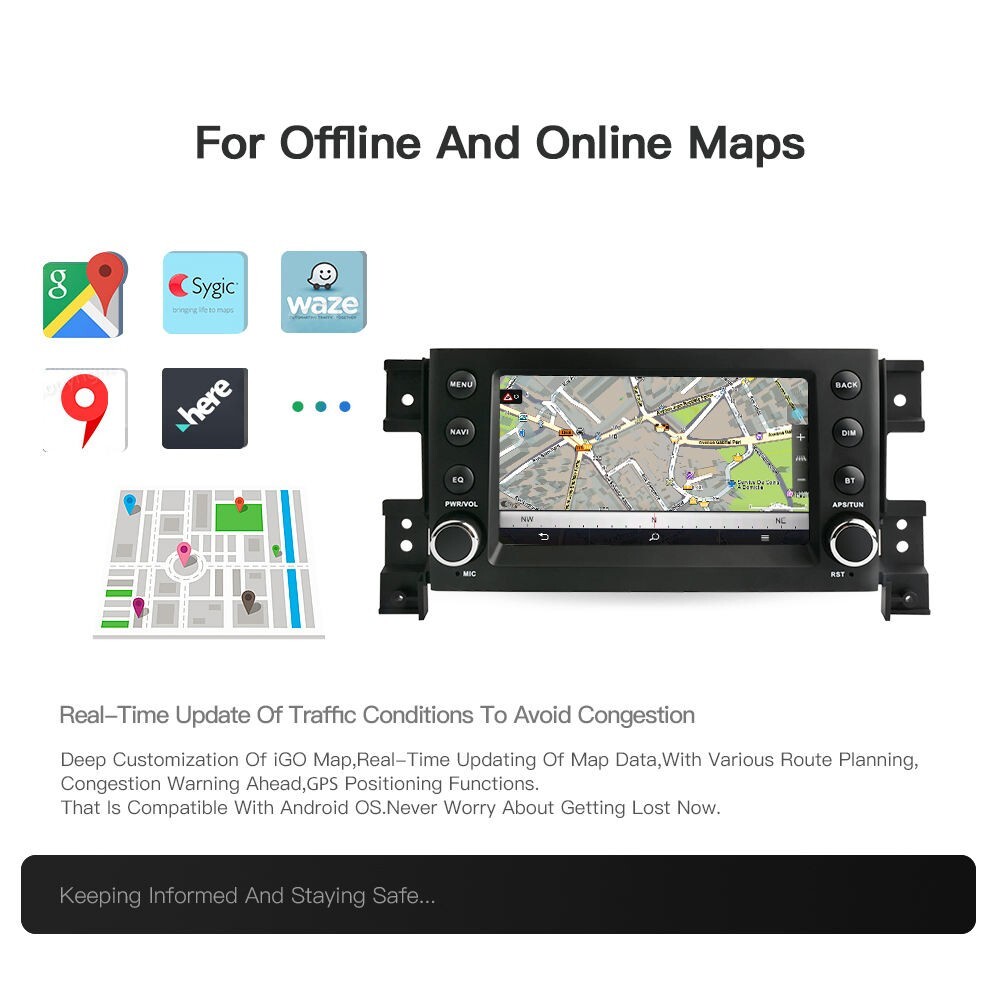Car Multimedia Player For Suzuki Grand Vitara 2005-2015 Car Radio Stereo GPS
