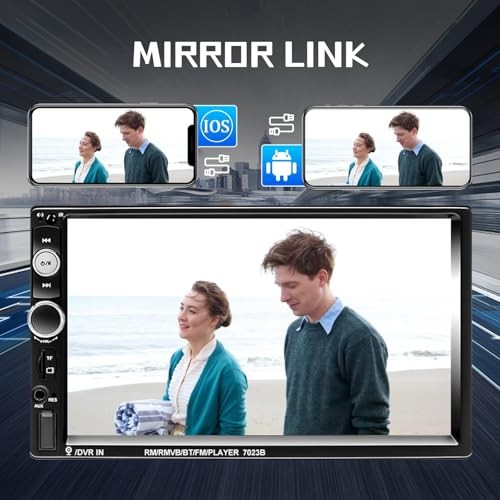 Car Stereo 2 Din Car Radio 7″ MP5 Player with HD Touch Screen Digital Display