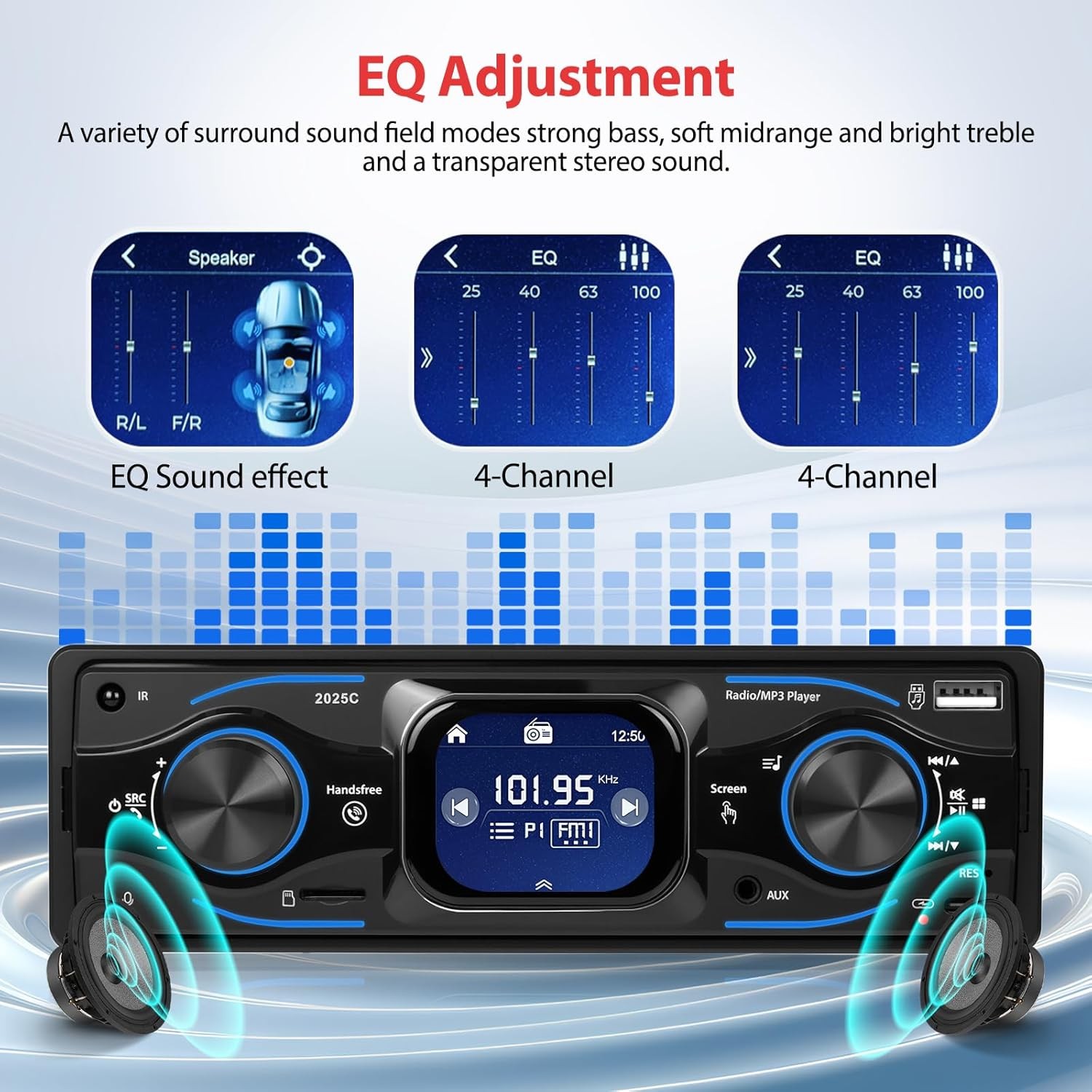2.17″ Touch Screen Bluetooth Single Din Car Stereo MP3 FM Radio/MP3/SD/AUX/USB