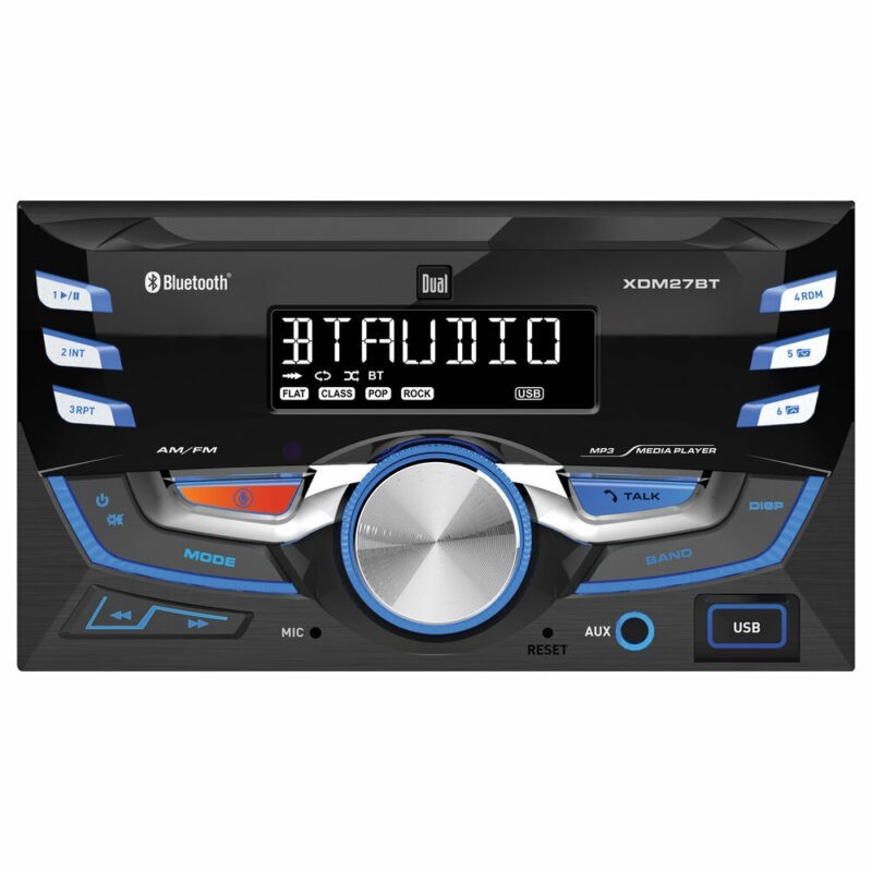 Dual XRM59BT Single DIN Car Stereo Receiver bluetooth voice activation Siri USB