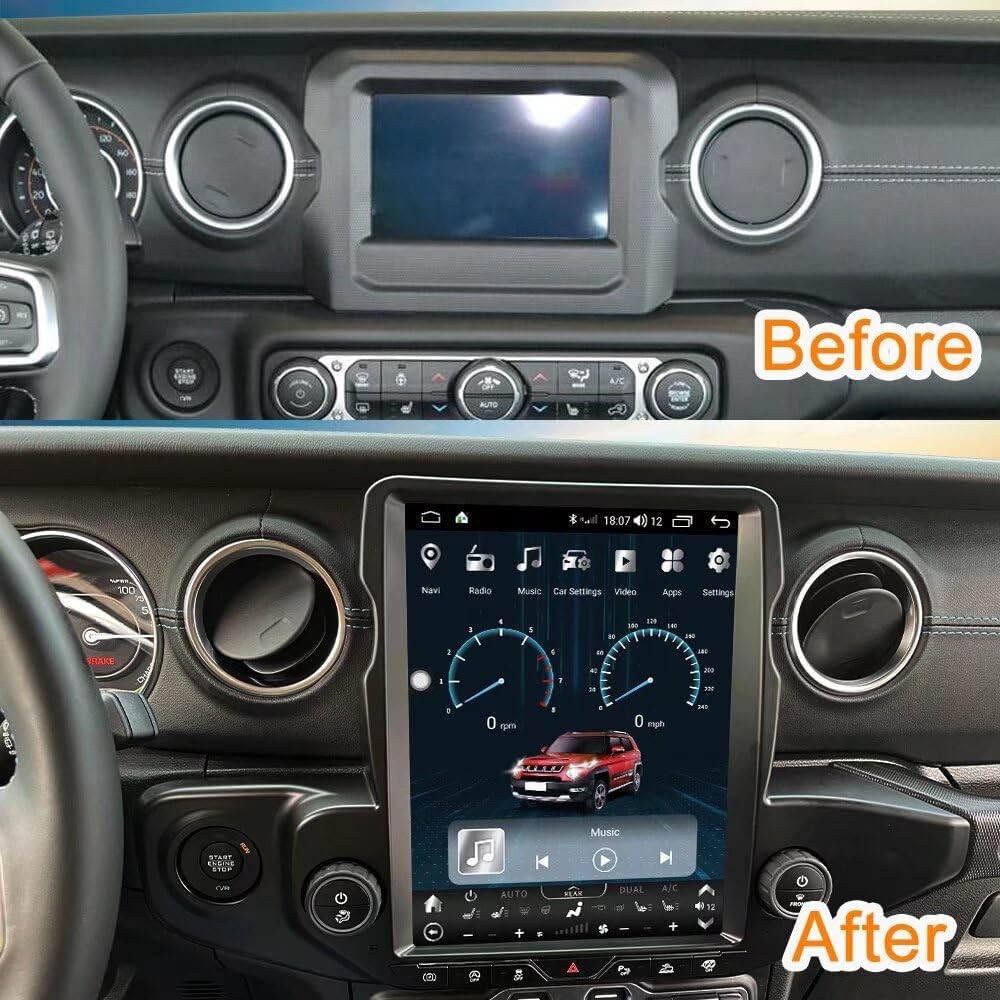 12.1″ Car Radio For Jeep Wrangler JL Gladiator 2018-2022 Gps Navigation Stereo