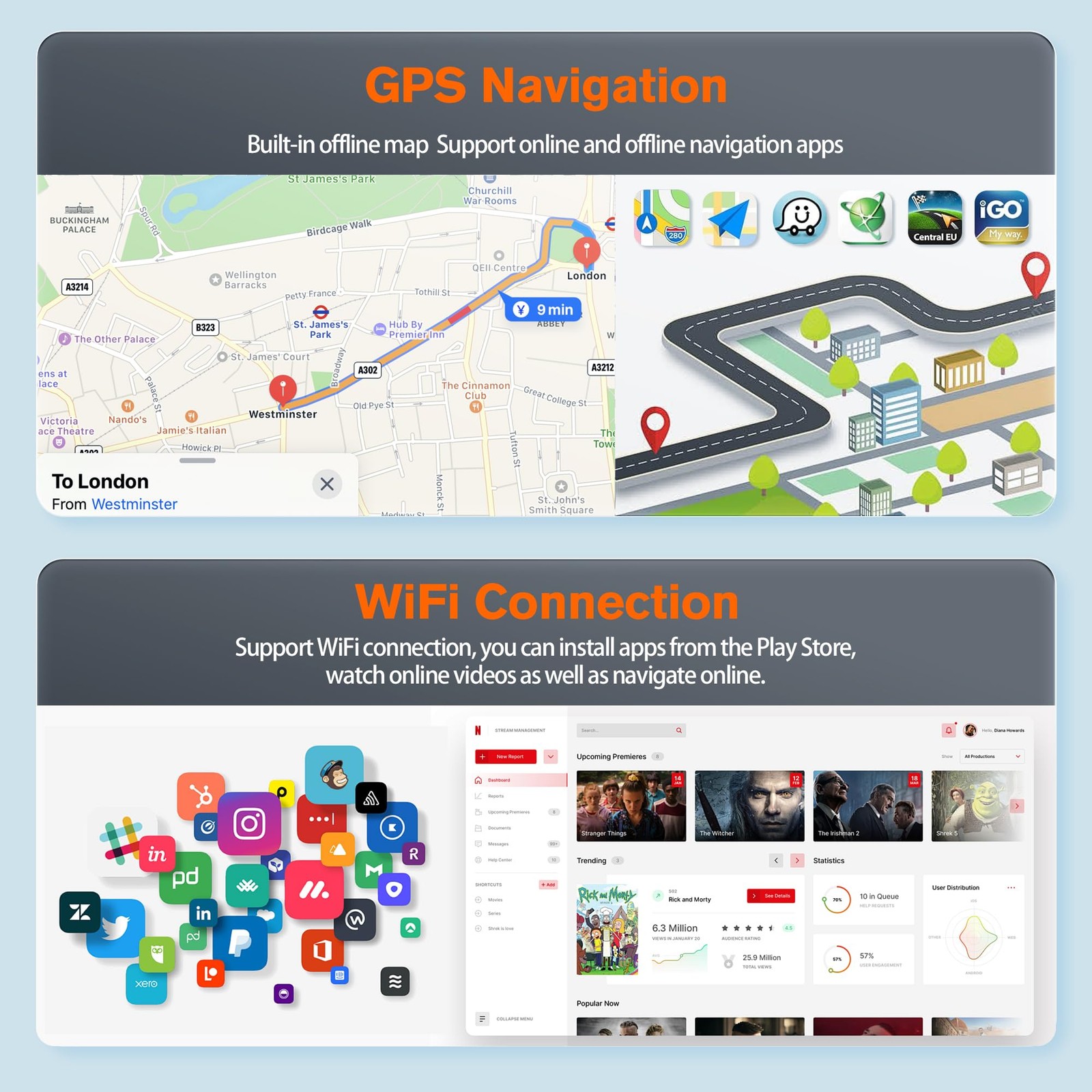 4G+64G Android 13 Car Radio for Ford F150 2009 2010 2011 2012 2013 2014, 9.7″…