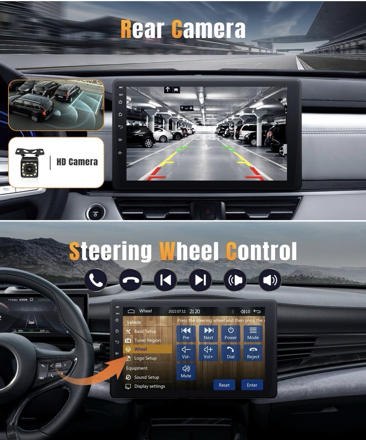 Naifay 9 Inch Car Stereo Single Din Radio Apple CarPlay & Android Auto Touchscre