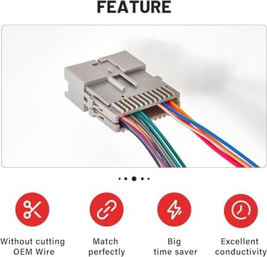Car Stereo Radio Wiring Harness Connector Adapter Compatible with Select