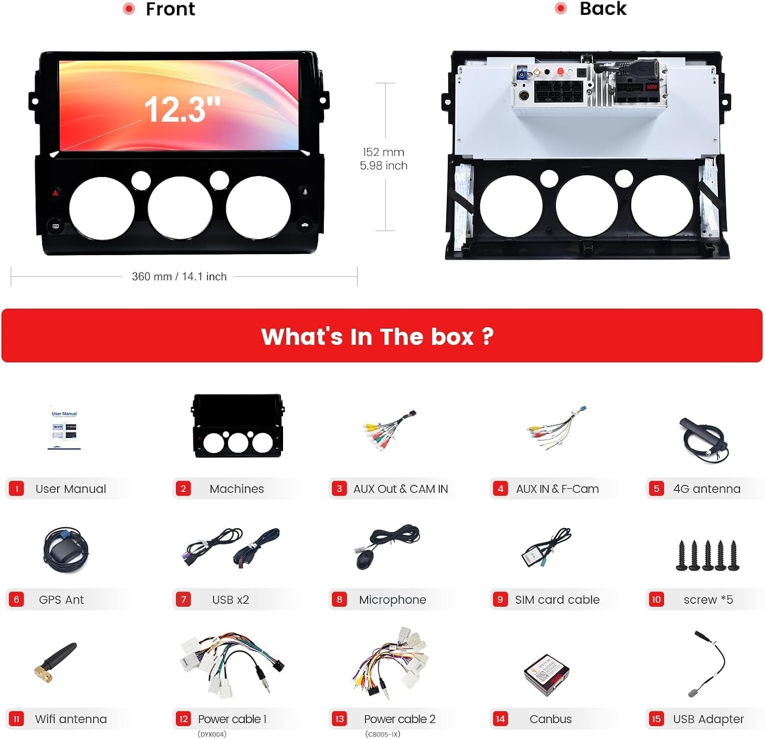 Dasaita Android 2K Radio for Toyota FJ Cruiser 07-2018 QLED 8 Core 6+64G BT WIFI